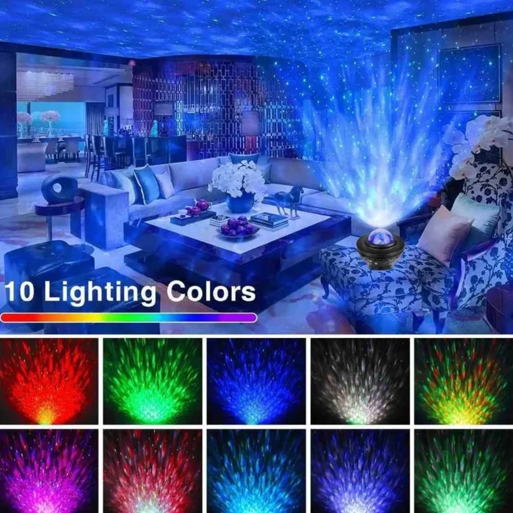 Projector Galaxy Starry Sky Night Light Ocean Star Party Speaker LED Lamp Remote